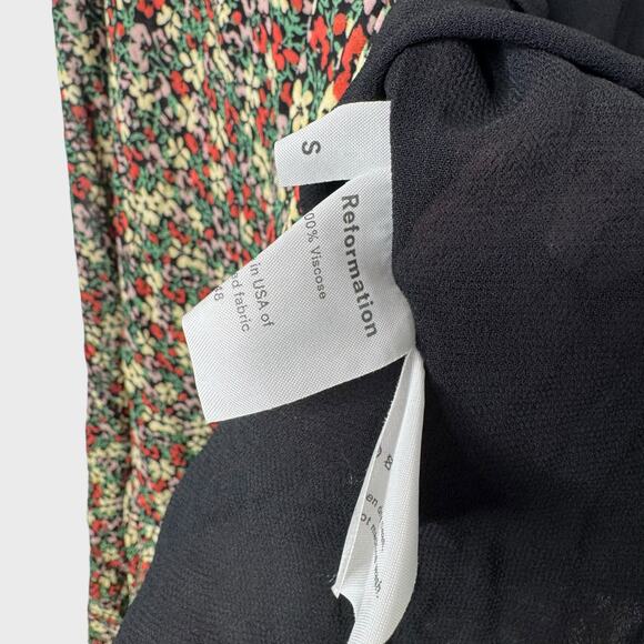 Reformation Annaliese Floral Wrap Midi Skirt | Small Ruffle Asymmetrical Ditsy - Picture 3 of 6